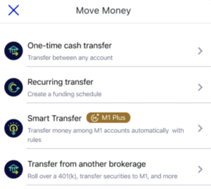 M1 Finance account transfer
