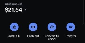 Coinbase cash out